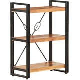 Police za knjige s 3 razine 60x30x80 cm masivno bagremovo drvo | shoptok.hr