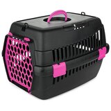 happet transportni boks za mačke in pse Teddy, 50 x 35 x 33 cm, S, vijolična | Shoptok.si
