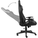 vidaXL Vrtljiv gaming stol siv PVC | Shoptok.si