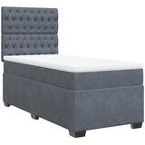 Box spring krevet s madracem tamnosivi 80 x 200 cm baršunasti | shoptok.hr