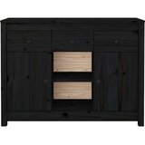  Komoda crna 100 x 35 x 74,5 cm od masivne borovine | shoptok.hr