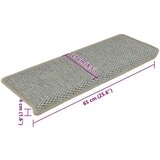  Samolepilne preproge za stopnice sisal 15 kosov 65x21x4 cm, (20753365) | Shoptok.si