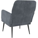  Fotelja tamnosiva 62 x 79 x 79 cm baršunasta | shoptok.hr