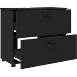 vidaXL set namještaja za kupaonicu zidne 3 pcs crna 76.5 x 35 x 64 cm | shoptok.hr