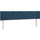 Maison Chic Vzglavna omarica - Nočna omarica - Posteljna omarica z ušesi temno modro 203x16x78/88 cm žamet, (21709138) | Shoptok.si