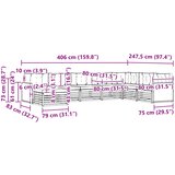  Set vanjskih sofa 8 kom. Prirodna i krem Čvrsto drvo akacije | shoptok.hr