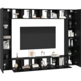  Set TV komoda 10 pcs Crni hrast Srednja 30.5 x 30 x 90 cm | shoptok.hr