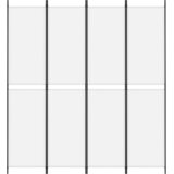 Sobna pregrada s 4 panela bijela 200 x 220 cm od tkanine | shoptok.hr