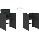  13-dijelni vrtni blagovaonski set s jastucima poliratan crni | shoptok.hr