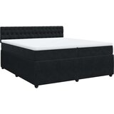  Krevet s oprugama i madracem crni 200x200 cm baršunasti | shoptok.hr