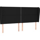  Uzglavlje s ušima crno 163x23x118/128 cm od tkanine | shoptok.hr
