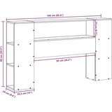 vidaXL Vzglavje s predelki voščeno rjavo 160 cm trdna borovina | Shoptok.si