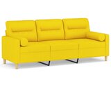  Trosjed s ukrasnim jastucima svjetložuti 180 cm od tkanine | shoptok.hr