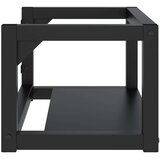 vidaXL Zidni okvir za kupaonski umivaonik crni 59x38x31 cm željezni | shoptok.hr