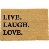 Artsy Doormats Predpražnik iz naravnih kokosovih vlaken Live Laugh Love, 40 x 60 cm | Shoptok.si