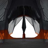 vidaXL Družinski šotor tipi za 8 oseb siv in oranžen vodoodporen | Shoptok.si