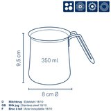 Kela LONČIĆ ZA MLIJEKO HERTA, 0,35l NEHRĐAJUĆI ČELIK 18/10 MAT SREBRNA | shoptok.hr