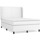  Box spring postelja z vzmetnico bel 140x190 cm umetno usnje, (20898708) | Shoptok.si