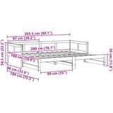  Krevet za povlačenje za dan Bijelo 180 x 200 cm | shoptok.hr