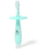 BabyOno Baby četkica za zube s graničnikom 12+ siva | shoptok.hr