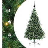 vidaXL Umjetna preddekorirana božićna jelka Zelena 180 cm PVC | Shoptok.si