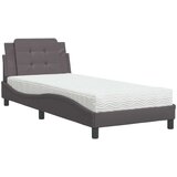  Krevet s madracem sivi 100 x 200 cm od umjetne kože | shoptok.hr