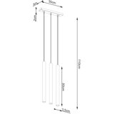  Obesna svetilka PASTELO 3L beton, (21348006) | Shoptok.si