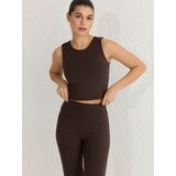 Trendyol Ženski top Thmss25Bz00001, Smeđi Cene