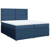 vidaXL Krevet s oprugama i madracem plavi 200 x 200 cm od tkanine | shoptok.hr