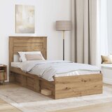  Krevetna konstrukcija Umjetnička hrastovina 100 x 200 cm | shoptok.hr