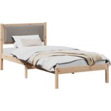  Krevetna konstrukcija s uzglavljem Sivo-smeđa 100 x 200 cm | shoptok.hr