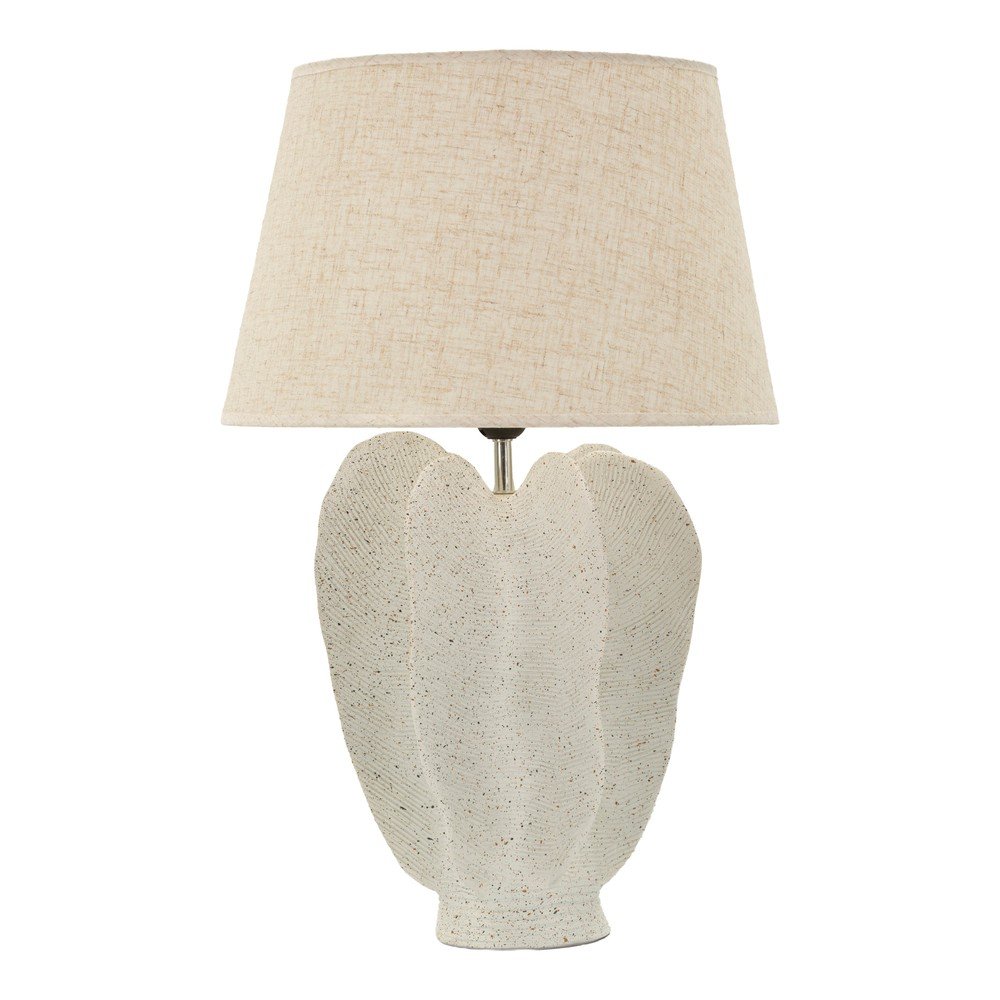 Krem stolna lampa s tekstilnim sjenilom (visina 63 cm) Ester –