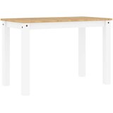  Blagovaonski stol PANAMA bijeli 112x60x75 cm masivna borovina | shoptok.hr