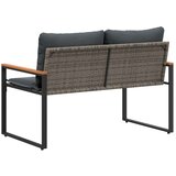  Klupa s jastukom Siva i tamno siva 115 x 65 x 72 cm Ratan | shoptok.hr