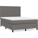  S oprugama i madracem sivi 140x190 cm od umjetne kože | shoptok.hr