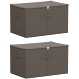  Kutija za spremanje 2 pcs Siva 60 x 43 x 35 cm Netkana tkanina | shoptok.hr
