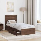  Okvir za krevet Smeđi hrast 75 x 190 cm Konstruirano drvo | shoptok.hr