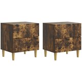 vidaXL Noćni ormar s ladicama 2 pcs Dimljeni hrast 43 x 34 5 x 48 cm - Dimljeni hrast 2 | shoptok.hr