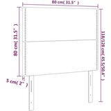  Posteljno vzglavje 2 kosa temno rjavo 80x5x78/88 cm blago, (20738863) | Shoptok.si