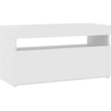 TV ormarić s LED svjetlima visoki sjaj bijeli 75 x 35 x 40 cm | Eponuda.com
