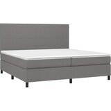  box spring s madracem LED tamnosivi 200x200 cm tkanina | shoptok.hr