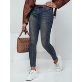 DStreet Spodnie damskie SKINNYJEAN skinny z paskiem jeansowe granatowe | shoptok.hr