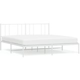 The Living Store Kovinski posteljni okvir z vzglavjem bel 193x203 cm - Posteljni Okvir, (21527701) | Shoptok.si