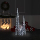 vidaXL Set akrilnih ukrasnih LED stožaca hladno bijeli 60/90/120 cm Cijene
