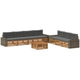  Set vanjskih sofa 8 pcs Prirodna i antracit 79 x 79 x 37 cm | Eponuda.com