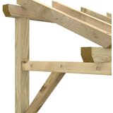 vidaXL nadstrešnica za vrata 150 x 100 x 100 cm od masivne borovine | shoptok.hr