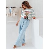 DStreet T-shirt damskie oversize w paski z haftem STRIPROCK j.niebieski | shoptok.hr