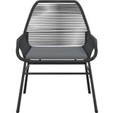 vidaXL 5-dijelni vrtni blagovaonski set s jastucima od crnog | shoptok.hr