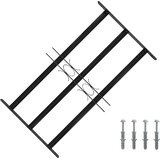  Rešetka za prozor 75.5 x 45 cm Čelik s prahom premazan Crna | shoptok.hr