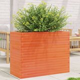 vidaXL Vrtno cvetlično korito vošč. rjavo 90x40x68,5 cm trdna borovina | Shoptok.si